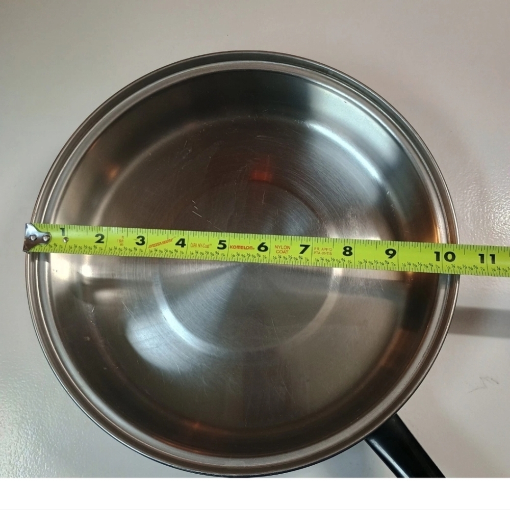 Vintage Vogue Stainless Steel 3 Ply 18-8 Frying Skillet Pan 10 Inch - Picture 8 of 8